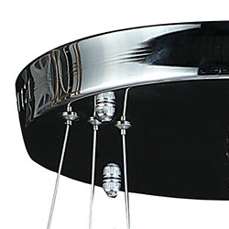 HomeRoots Silver Metal and Crystals LED Dimmable Chandelier - 17.25' X '47.2' X '17.25