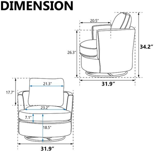 Swivel Accent Barrel Chair and Comfy Round Accent Sofa Chair Bed Bath