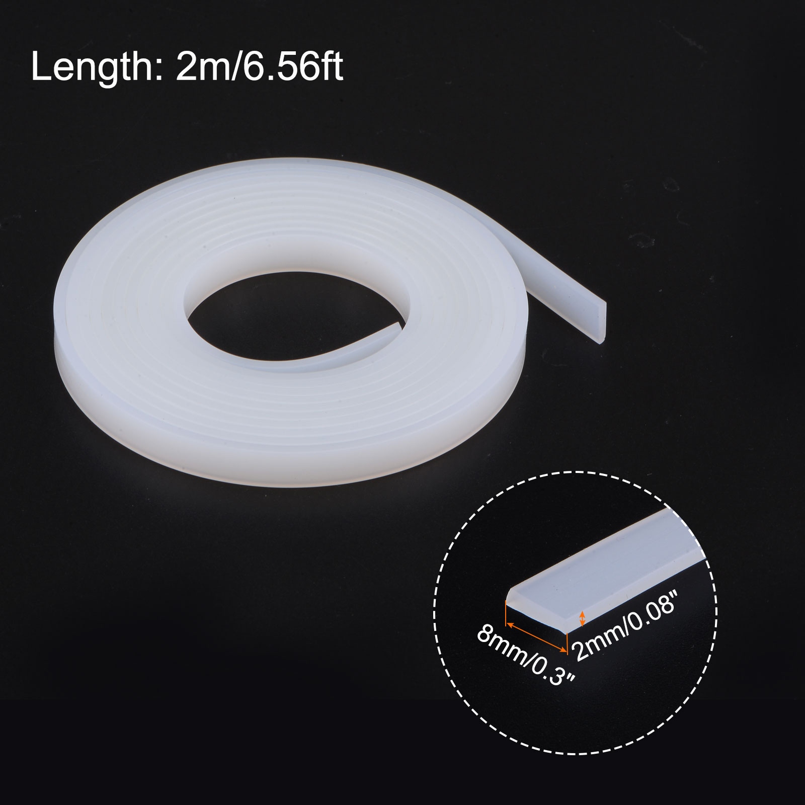 Flexible Solid Silicone Strip 0.31