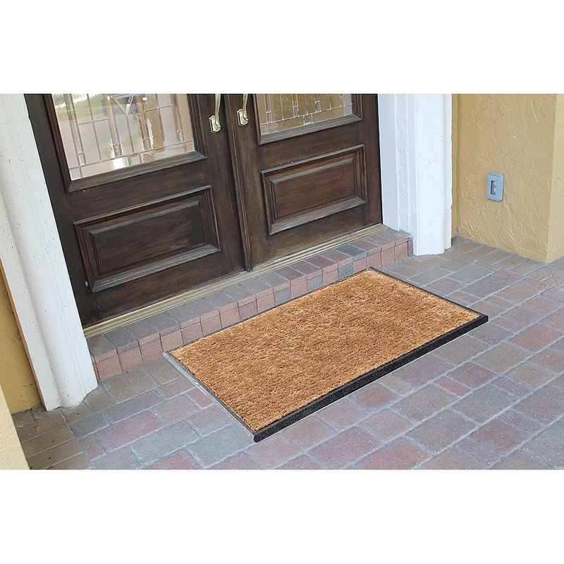 A1HC Natural Coir and Rubber Large Door Mat,Thick Durable Doormats for Indoor Outdoor Entrance