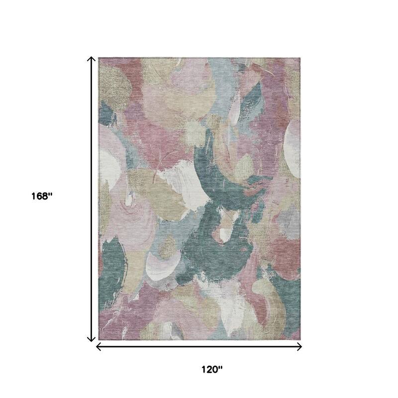 HomeRoots Abstract Transitional Rectangle Outdoor Rug