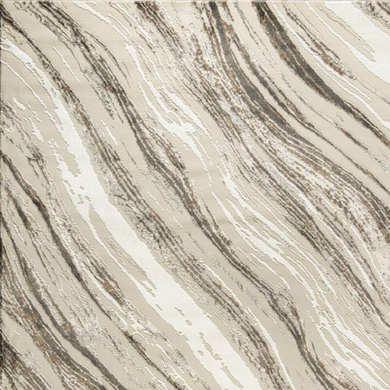 Power Loomed Abstract Modern Non Skid Stain Resistant Area Rug - 118' X '94' X '0.5