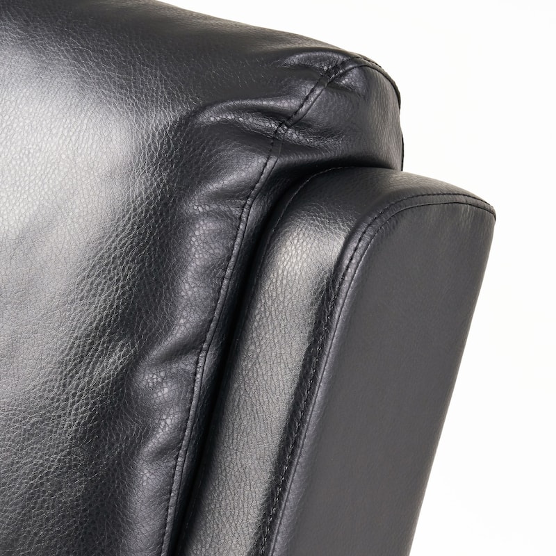 PU Recliner Chair with Manual 2-Position Recline - Contemporary Tufted Design, Wooden Frame and Thick Foam Padding