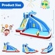 preview thumbnail 4 of 8, Inflatable Water Slide Shark Bounce House Castle without Blower - Multi - 150" x 120" x 96" (L x W x H)