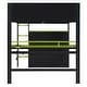 preview thumbnail 30 of 43, Full Size Wood Bunk Bed with Height-Adjustable Desk, Wardrobe, Ample Storage Space and RGB Light