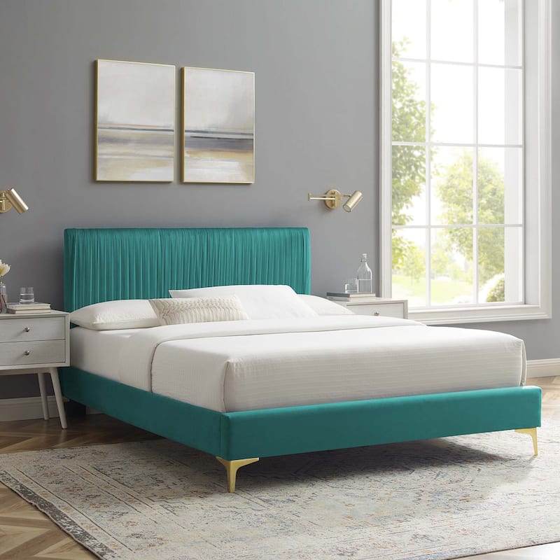Peyton Performance Velvet Full Platform Bed