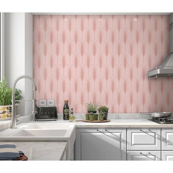 Shop Arches Pink Peel And Stick Wallpaper By Kavka Designs 2 X