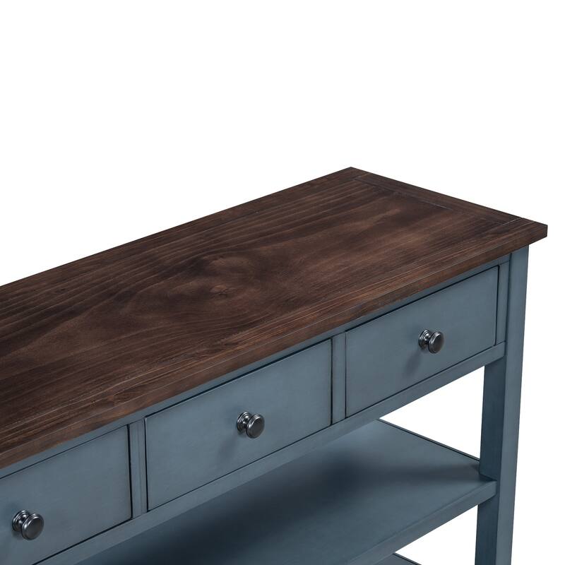 Console Table with Two Open Shelves
