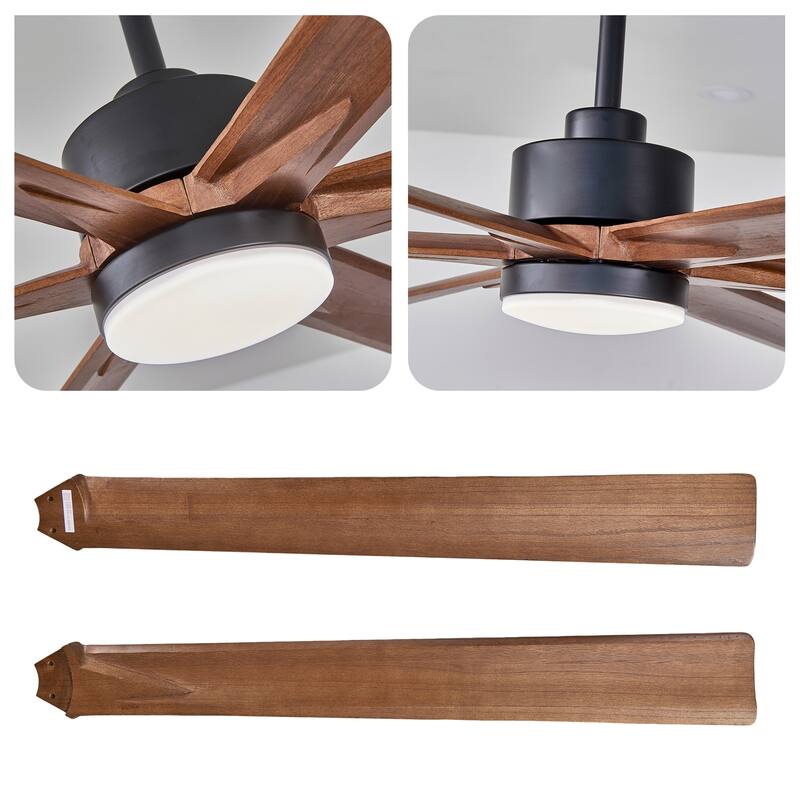 70" Ceiling Fan with Lights Quiet DC Motor Ceiling Fans 6 Speed Levels,6 PCS Plywood Blades, Reversible Ceiling Fan