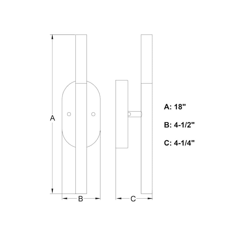 Vaxcel Lighting W0489 18" Tall LED Wall Sconce