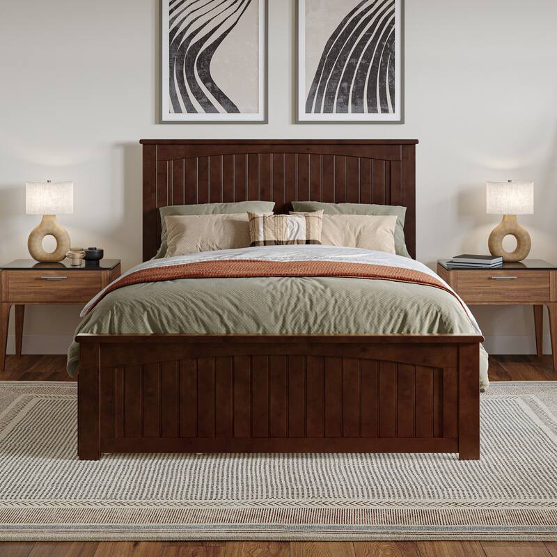 AFI Nantucket Platform Bed with Matching Footboard & Storage Drawers