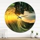 preview thumbnail 7 of 8, Designart 'Colored Ocean Waves Falling Down VII' Modern Seashore Wall CLock 29 in. wide x 29 in. high