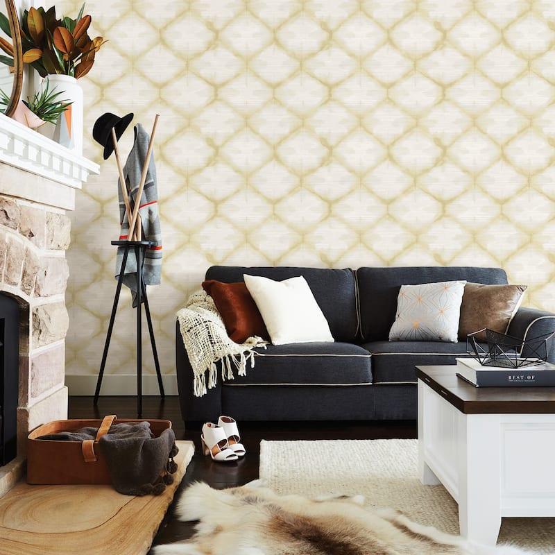 A-Street Prints Zanzibar Gold Shibori Wallpaper
