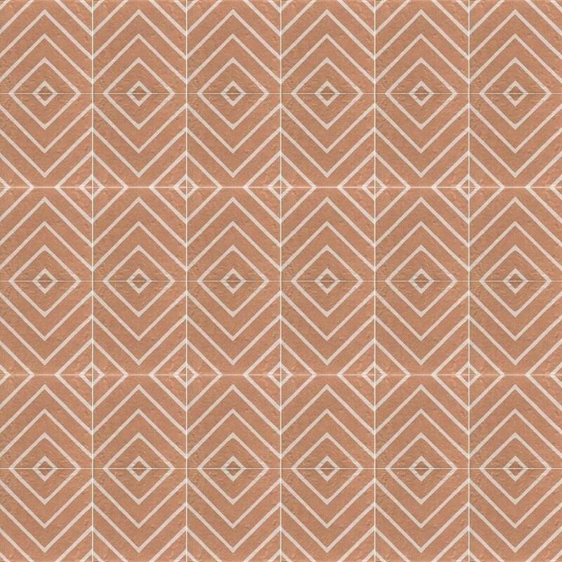 Verity Woven 8x8 Matte Porcelain Encaustic Tile - Floor, Wall, Backsplash