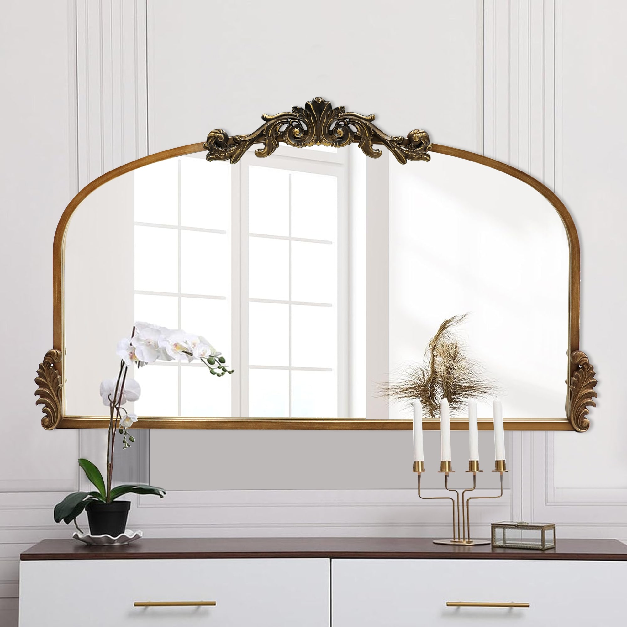 Antique Baroque Mirror Wall Mirror for Decor - 36.6X21.6