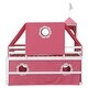 preview thumbnail 31 of 31, Full Size Loft Bed with Castle Tower, Slide, and Play Tent, Solid Pine Wood Construction with Spacious Under-Bed Play Area