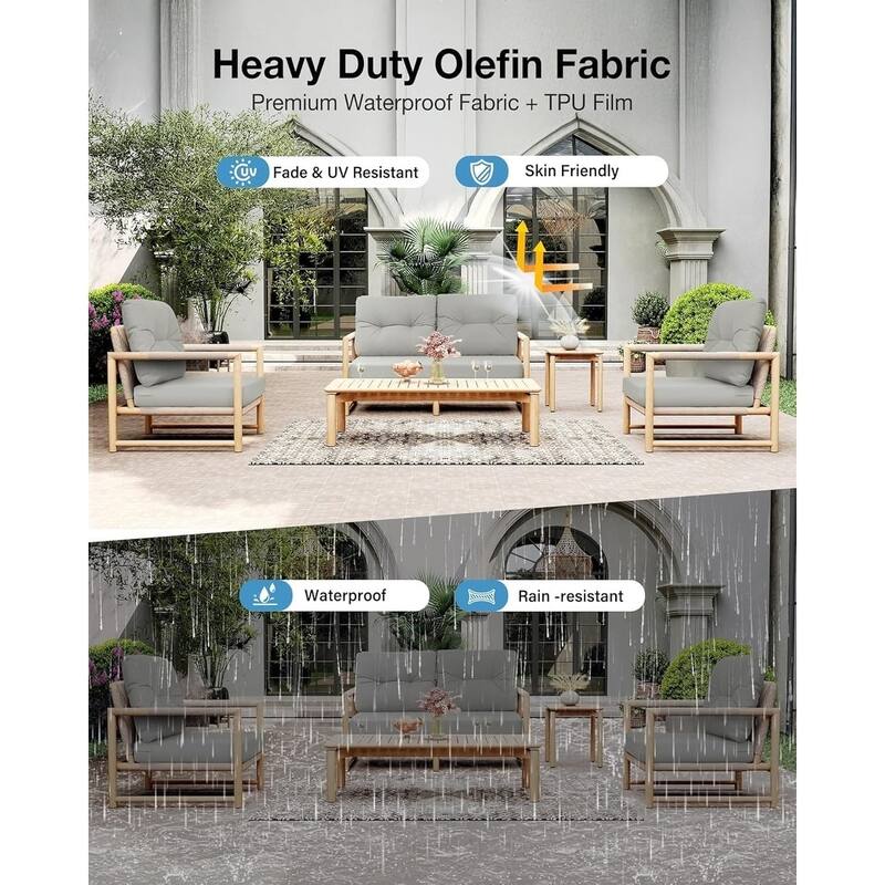 WINSOON 24x24 Inch Outdoor Deep Seat Cushion Set,Waterproof and Resistant