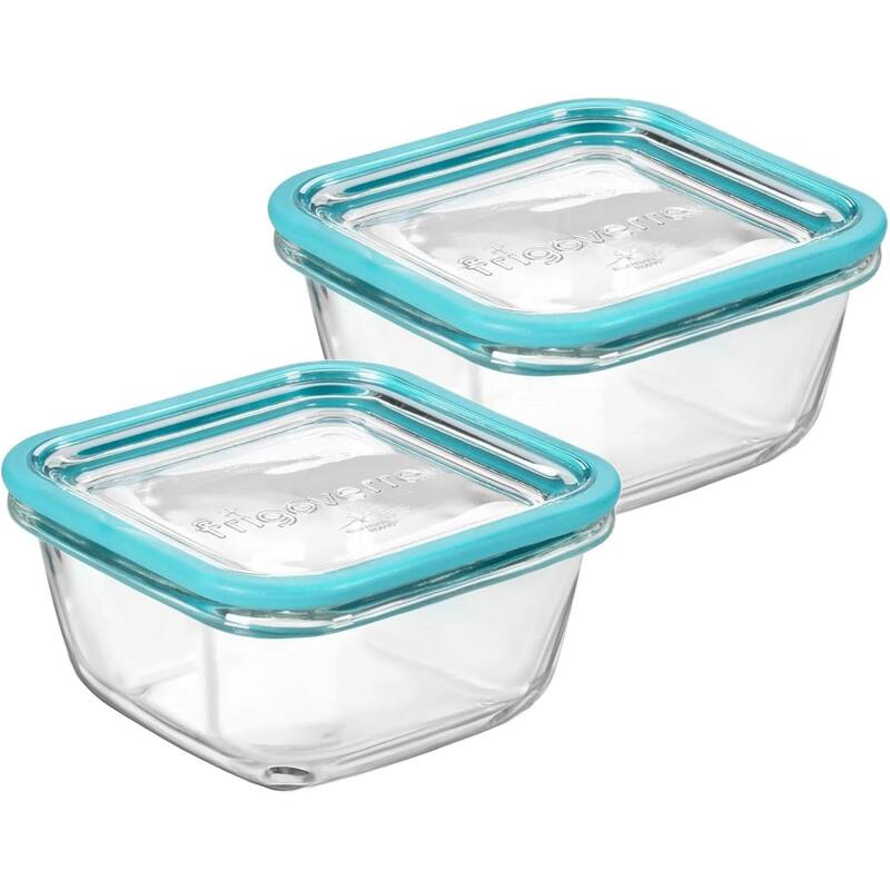 Bormioli Rocco Set of 2 Frigoverre Future Round Containers