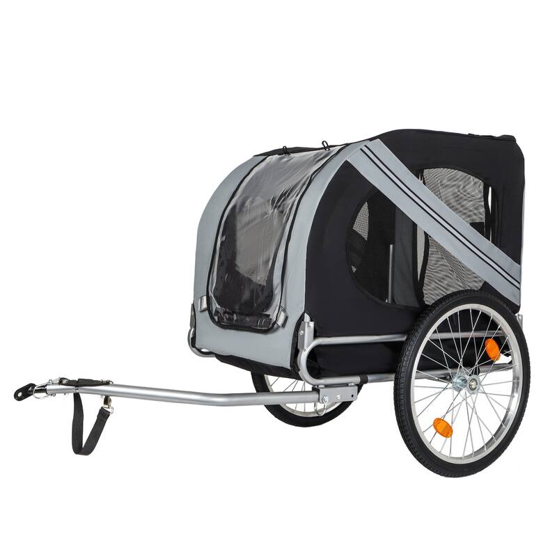 Large Folding Bike Trailer for Dogs, 100LB Capacity All-Terrain Pet Carrier for Cycling, Jogging, Camping & Outdoor Adventures