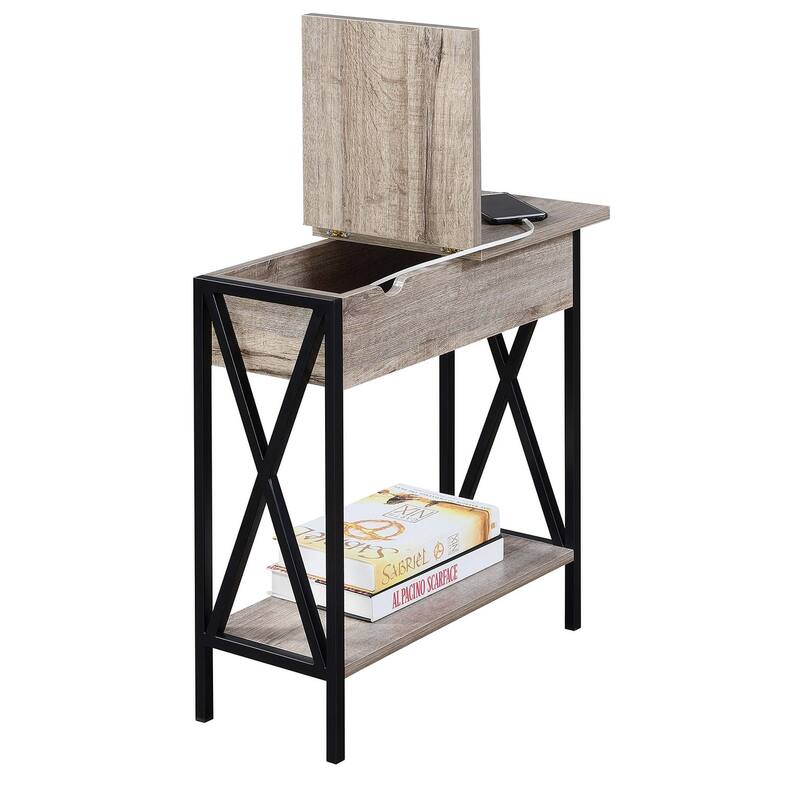 Carbon Loft Ehrlich Flip-top End Table with Charging Station