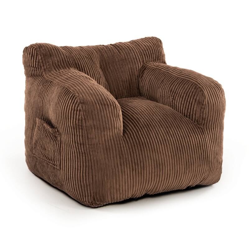 Pamapic Bean Bag Chair, Soft Corduroy Lazy Large Bean Bag Couch