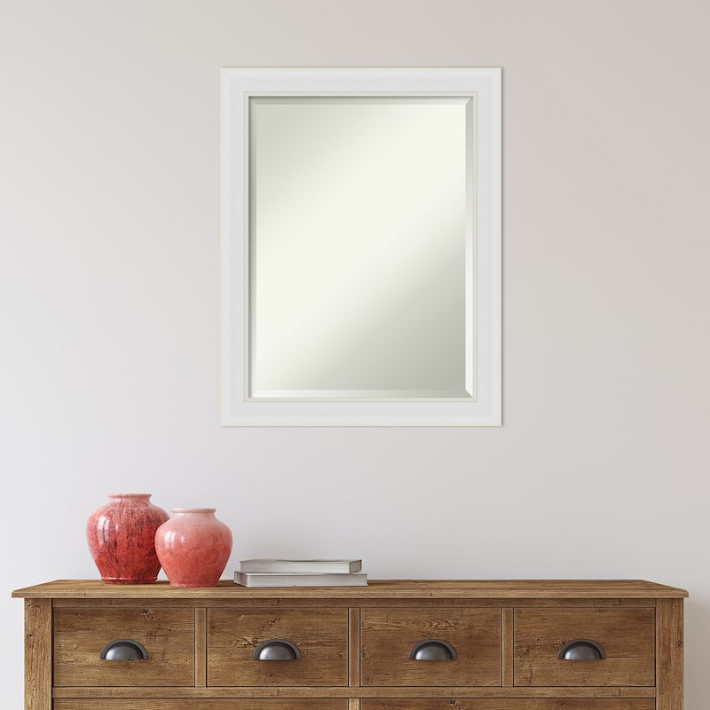 Beveled Wall Mirror - Flair Polished Nickel Frame