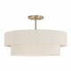 preview thumbnail 5 of 4, Delaney 4-light Matte Brass Convertible Pendant/ Semi Flush Mount