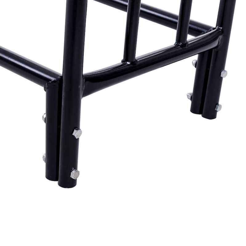Costway 4 Feet Outdoor Heavy Duty Steel Firewood Log Rack Wood Storage