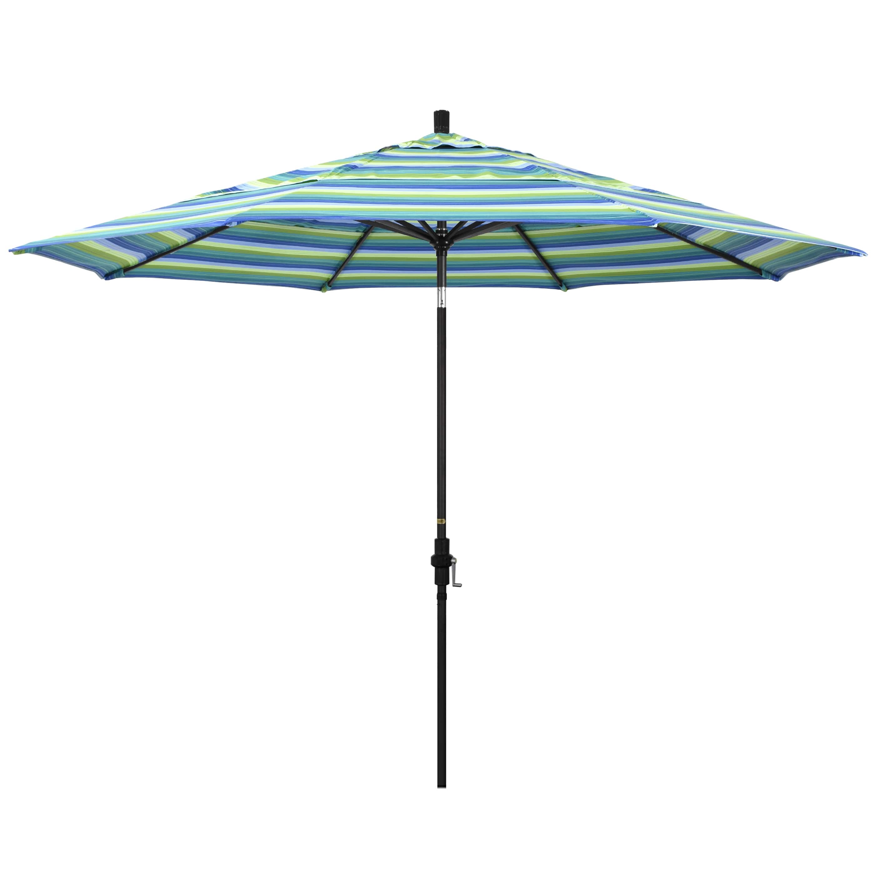 11 ft sunbrella patio umbrellas 11' Designer Umbrella dyed acrylic yarn California Umbrella 11-Foot Round Aluminum,