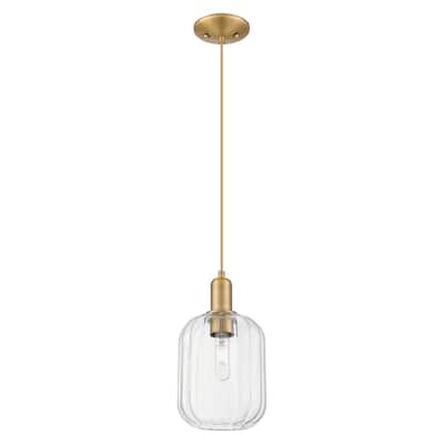 Innovations Lighting Downtown Urban - Preston - 1 Light 7" Jar Shade Cord Hung Mini Pendant