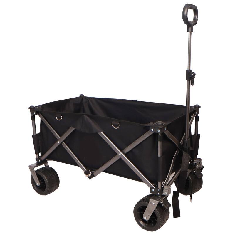 230lbs Capacity Folding Wagon, Heavy Duty Utility Beach Wagon Cart