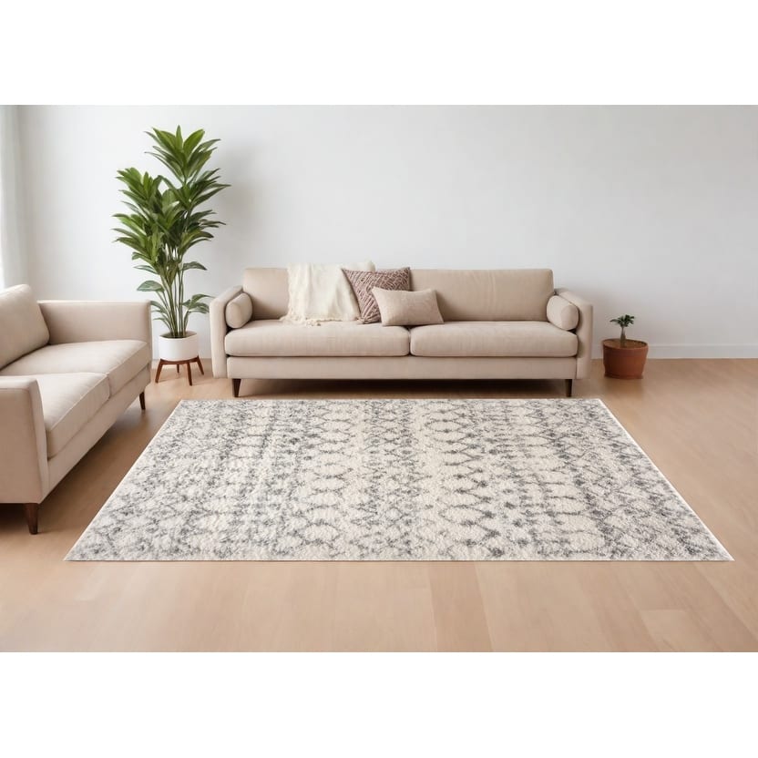 HomeRoots Southwestern Modern Rectangle Area Rug - 129.00 in. x 93.00 in. x 1.60 in.