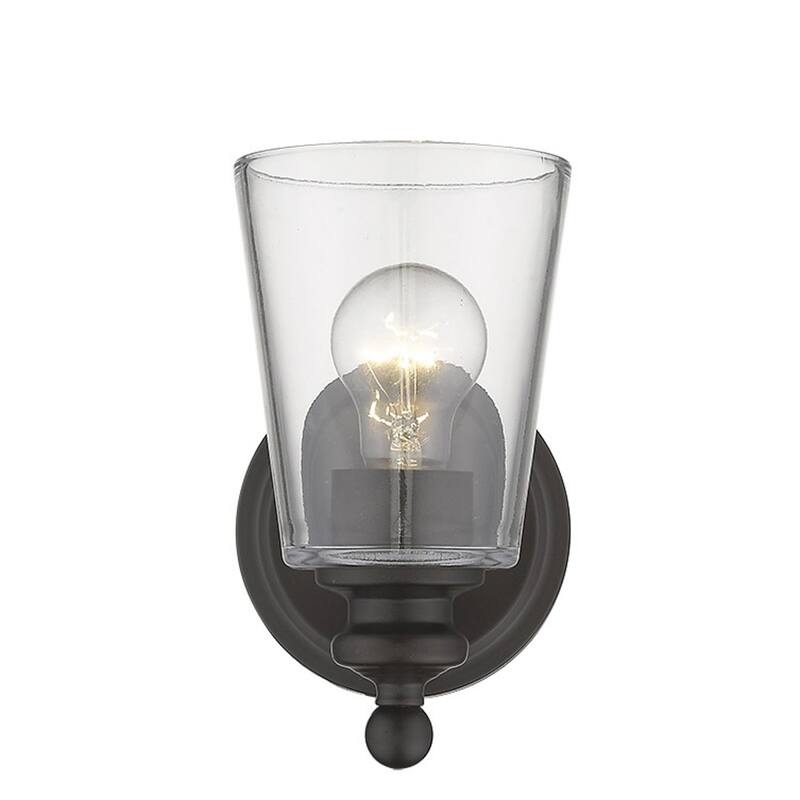 Modern Clear Glass Shade Wall Sconce with Swing Arm for Home Lighting