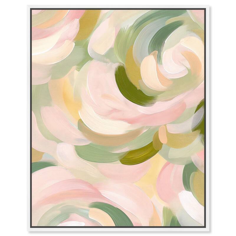 Brushstroke I Canvas by Art Remedy - 36" x 45" - White
