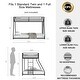 preview thumbnail 4 of 15, Twin over Full Square Metal Bunk Bed With Exchangeable Ladder