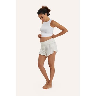 Fleur Smocked Maternity Shorts