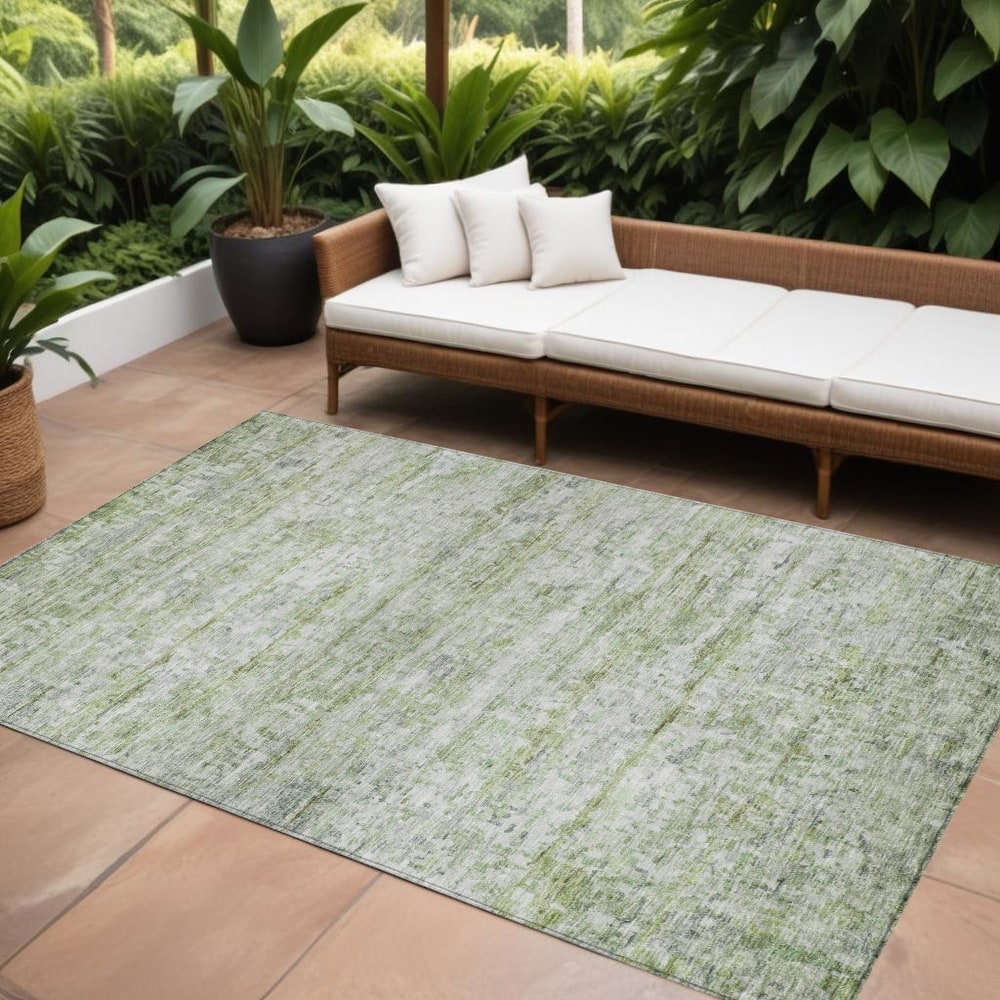 HomeRoots Striped Transitional Rectangle Outdoor Rug