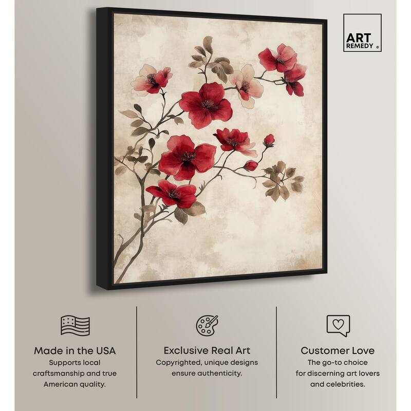 Cherry Bloom Canvas by Art Remedy