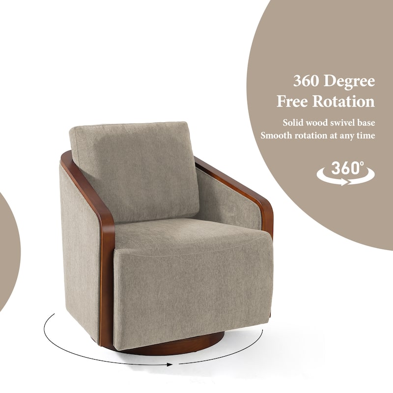 Modern Upholstered Swivel Accent Chair