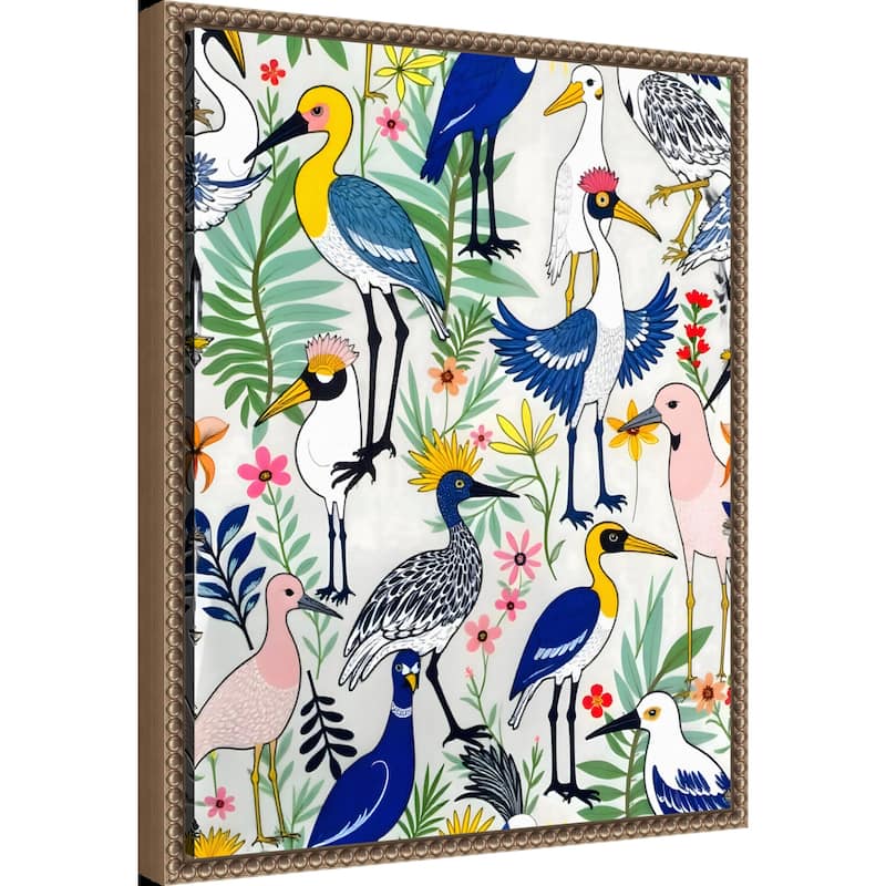 The Aviary Almanac by Uma Gokhale Framed Canvas Wall Art