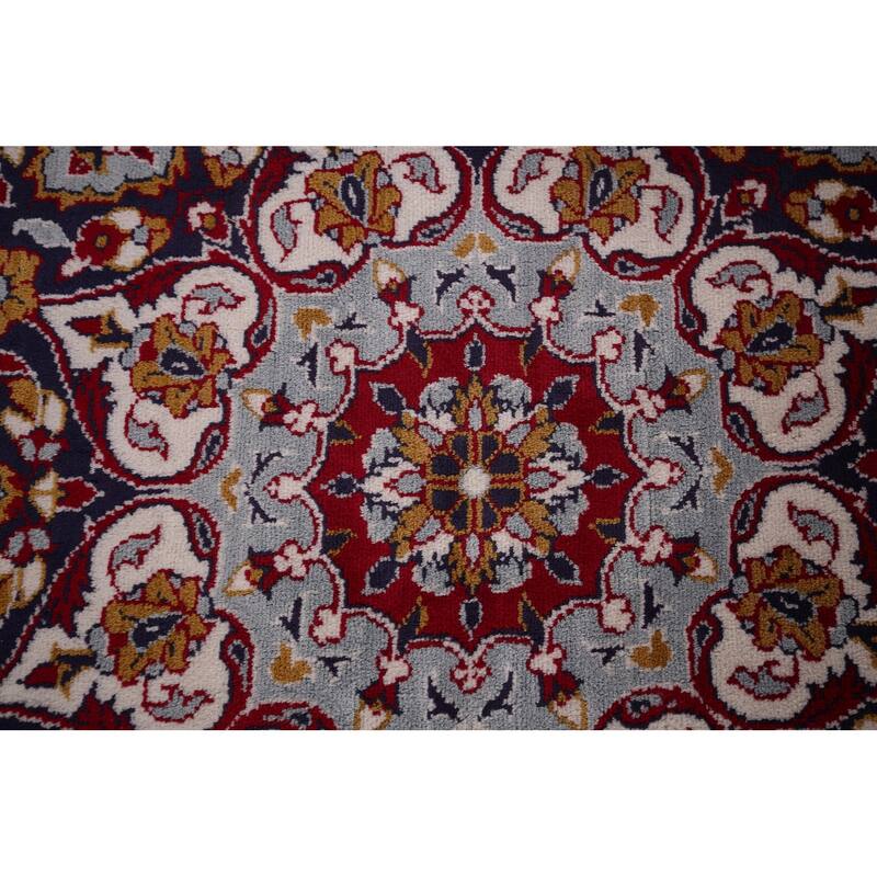 Traditional Red Kashan Turkish Rug Living Room Machine Made Carpet - 9'7" x 12'10"