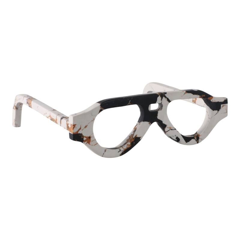 Stone Decorative Eyewear Design Sculpture Trendy Valencia Design - 9" x 8" x 3"