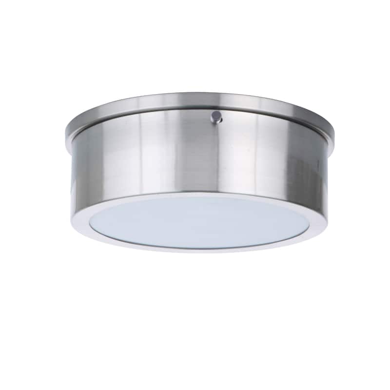 Craftmade Fenn 9" Wide LED Flush Mount Drum Ceiling Fixture - Brushed Polished Nickel