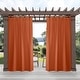 preview thumbnail 53 of 99, ATI Home Indoor/Outdoor Solid Cabana Tab Top Curtain Panel Pair 54x84 - Mecca Orange