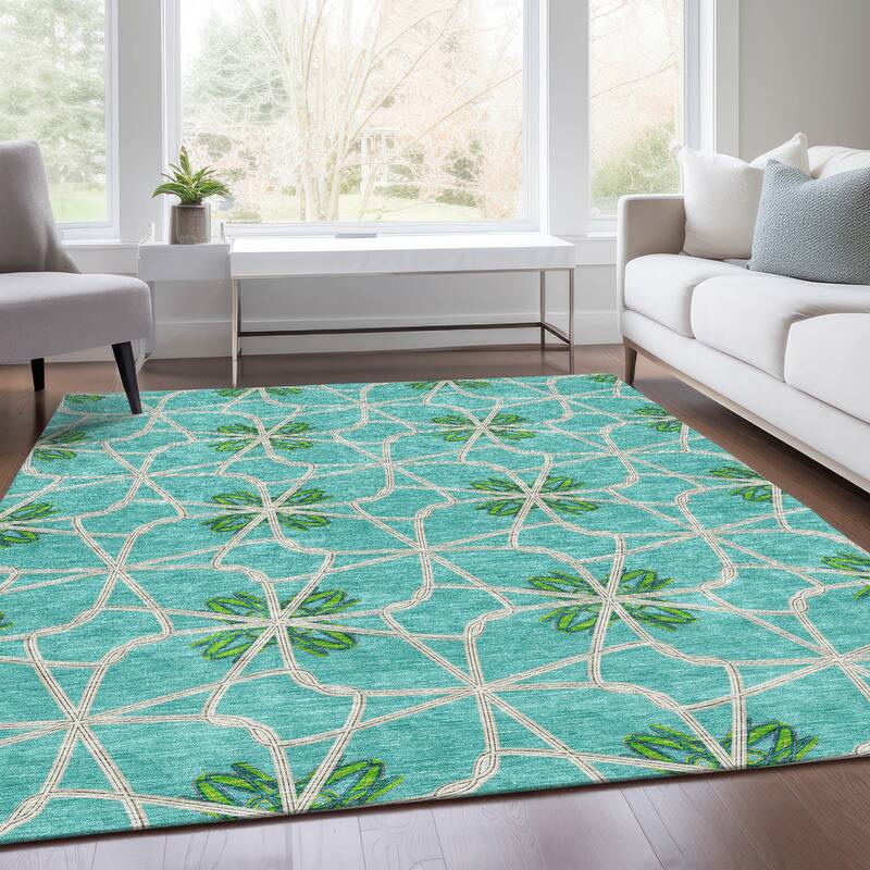 Premium Washable Super Soft Contemporary Tangle Mayfield Rug