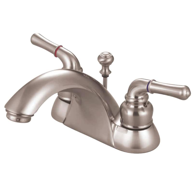 Kingston Brass Naples Centerset Bathroom Faucet with Brass Pop-Up