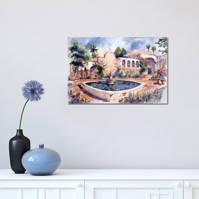 iCanvas "Mission San Juan Capistrano" by Bill Drysdale Canvas Print - 12x18x1.5
