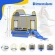 preview thumbnail 2 of 5, 7 Feet Trampoline with Ladder and Slide for Indoor and Outdoor-Blue