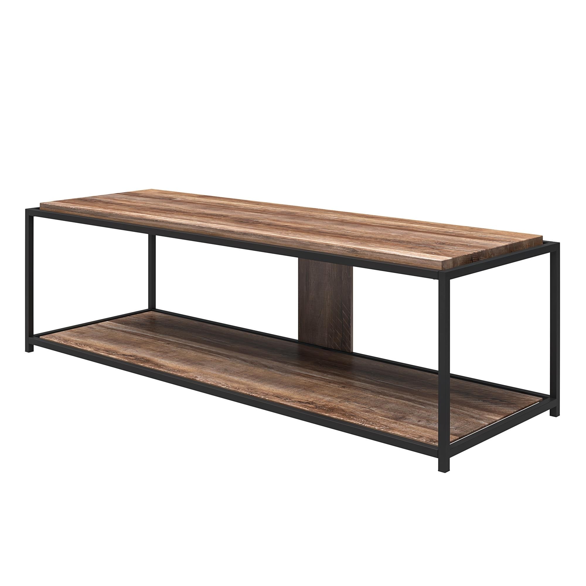 Ameriwood Home Machias TV Stand for 65" TVs, Weathered Oak