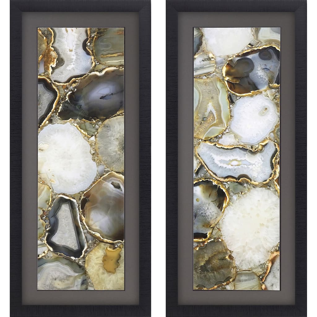 Agate S/2 Framed Art Exclusive Giclee from the Li from the Libby Langdon Collection - Under Glass - Grey